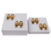 A collection of eight Louis Vuitton padlocks and keys, 'Made in Paris', numbered 301, 302, 304, 306,