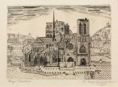 Roger Vieillard (1907-1989) Notre Dame de Paris 21/75, signed, titled, and numbered in pencil (in