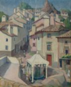 1940s School The Water Bearers, Portugal inscribed 'Gordon' (to reverse) oil on canvas 71 x 59cm;