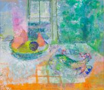 Cynthia Wall (1927-2012) Sea Window signed and dated '00' oil on board 30 x 35cm.