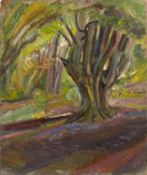 Harry Barr (1896-1987) A wooded glade, oil on canvas, 61 x 51cm; and another, mountain escarpment,