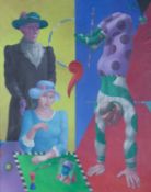 Patrick Burke (b.1932) Acrobats, 1985 signed and dated (lower right) oil on canvas 126 x 100cm.