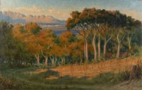 Rowland Pym (1910-2006) Table Mountain signed (lower left) oil on canvas 37 x 58cm