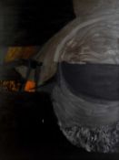 Robert Bird (1921-2016) Abstract oil on board 91 x 123cm.