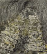 After Henry Moore (1898-1986) London Underground Shelter lithograph 19 x 16cm.