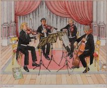 Oonicus (Joshua Charles Armitage) (1913-1988) The String Quartet, 1991 watercolour 24 x 30cm.