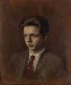 George Weissbort (1928-2013) Portrait of a Boy oil on board 46 x 38cm; and a portrait of a man by