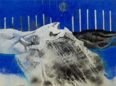 Remo Salvadori ‘Tanger’ (Tangiers), 1968 signed and dated (to reverse) mixed media on paper 36 x