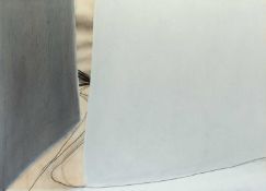 Jeff Clarke (b.1934) White End, 1970 signed and dated (to reverse) oil on board 54 x 76cm; and