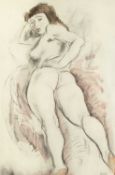 Jules Pascin (1885-1930) Nude Study of Youki Foujita lithograph from the Atelier Jacomet, Paris,
