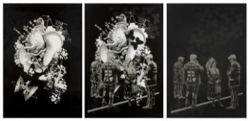 Pure Evil and Miss Bugs Mash Up triptych, 2008 69/100, signed and numbered in pencil (in the margin)