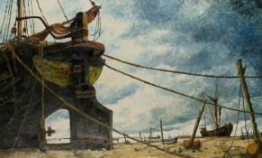 John Sutton (b.1940) The Mercie signed and dated 1970 (lower right) oil on board 60 x 101cm.