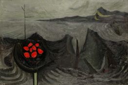 Anthony Curtis (1928-2018) Shorescape with Red Fruits, 1952/3 signed and dated (lower right), titled