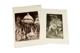 Stanislaw Frenkeil (1818-2000) Two etchings 57 x 38cm (2). Anthony Curtis was an artist born in
