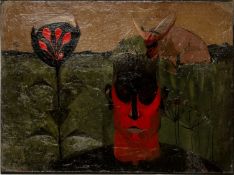 Anthony Curtis (1928-2018) Red Fruit with Sinister Depressive, 1952 signed and dated (lower left),