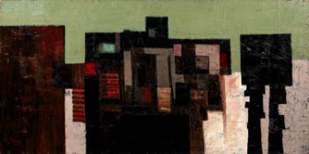 Anthony Curtis (1928-2015) Painting, 1953 signed (lower left), inscribed 'Garden Shed at Hanham