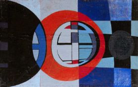 Anthony Curtis (1928-2018) Relative Stasis, 1971 signed, titled, and dated (to reverse) oil on board