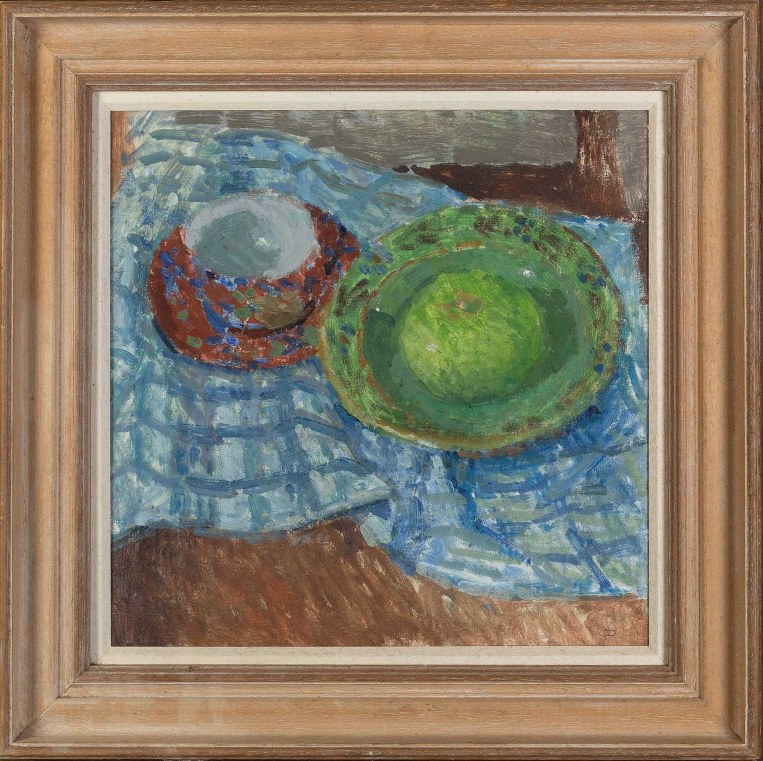 Jane Dowling (1925-2023) Green Apples signed with initials (lower right) oil on board 30 x 31cm. - Image 2 of 3