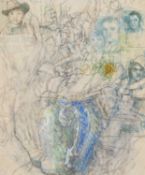 Jane Dowling (1925-2023) Jug, Flowers, Photographs signed and inscribed (to reverse) tempera,