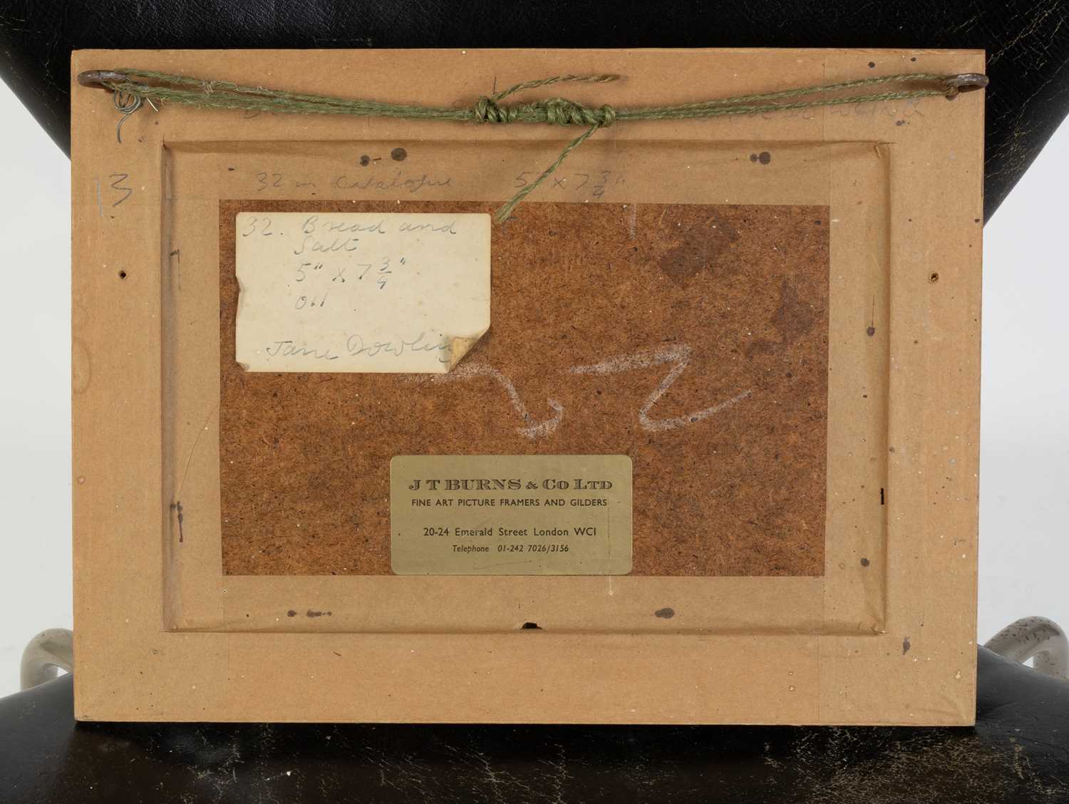 Jane Dowling (1925-2023) Bread and Salt signed with initials (lower right), titled (to reverse) - Image 2 of 2