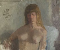 Jane Dowling (1925-2023) Nude oil on canvas 51 x 61cm., unframed. Mallams are delighted to offer