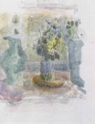 Jane Dowling (1925-2023) The Chair signed with initials (lower right) watercolour and pastel 19 x