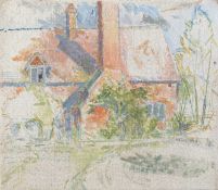 Jane Dowling (1925-2023) Two Country House studies oil on canvas largest 31 x 41cm; and two