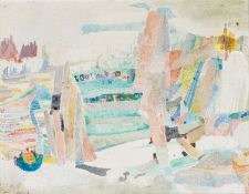 Jane Dowling (1925-2023) Mountain Landscape signed and inscribed (to reverse) 22 x 29cm; and two