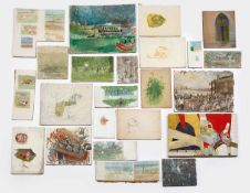 Jane Dowling (1925-2023) A large collection of paintings to include working studies, unfinished
