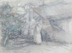 Jane Dowling (1925-2023) Lancelot and Guinevere signed with initials (lower right) pencil and