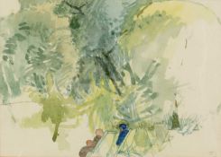 Jane Dowling (1925-2023) Port Meadow and another similar scene watercolours largest 11 x 14cm (2).