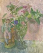 Jane Dowling (1925-2023) The Staffordshire Figure unsigned oil on board 28 x 23cm, unframed. Mallams