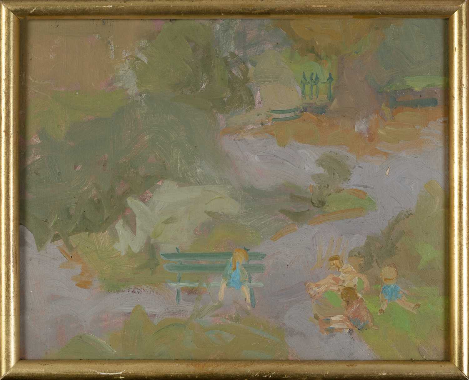 Jane Dowling (1925-2023) London Parks a pair oils on board both 20 x 25cm (2). Mallams are delighted - Image 2 of 5