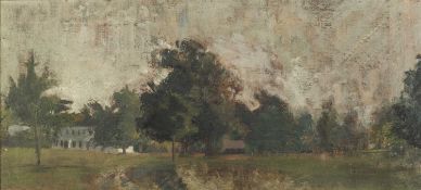 Jane Dowling (1925-2023) Avisford inscribed and titled (to label on the reverse) oil on canvas 24