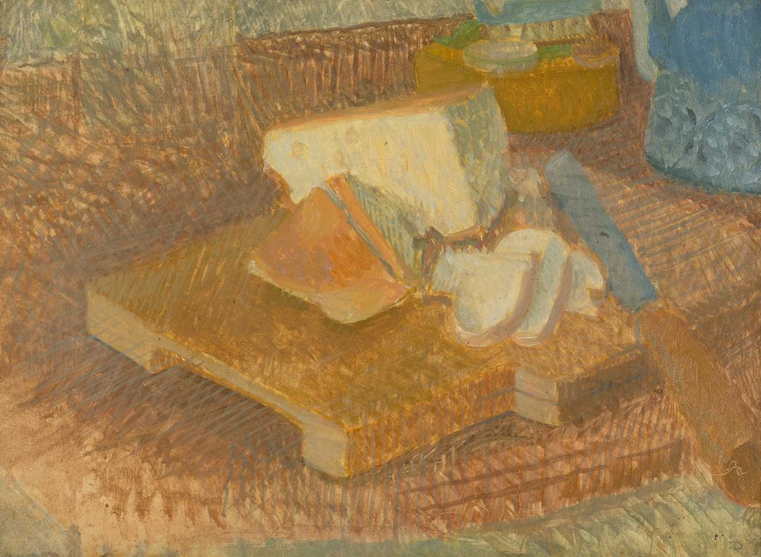 Jane Dowling (1925-2023) Bread with Knife signed with initials (lower right), titled (to reverse)