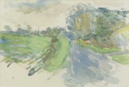 Jane Dowling (1925-2023) Country Path signed with initials (lower right) watercolour 17 x 25cm;