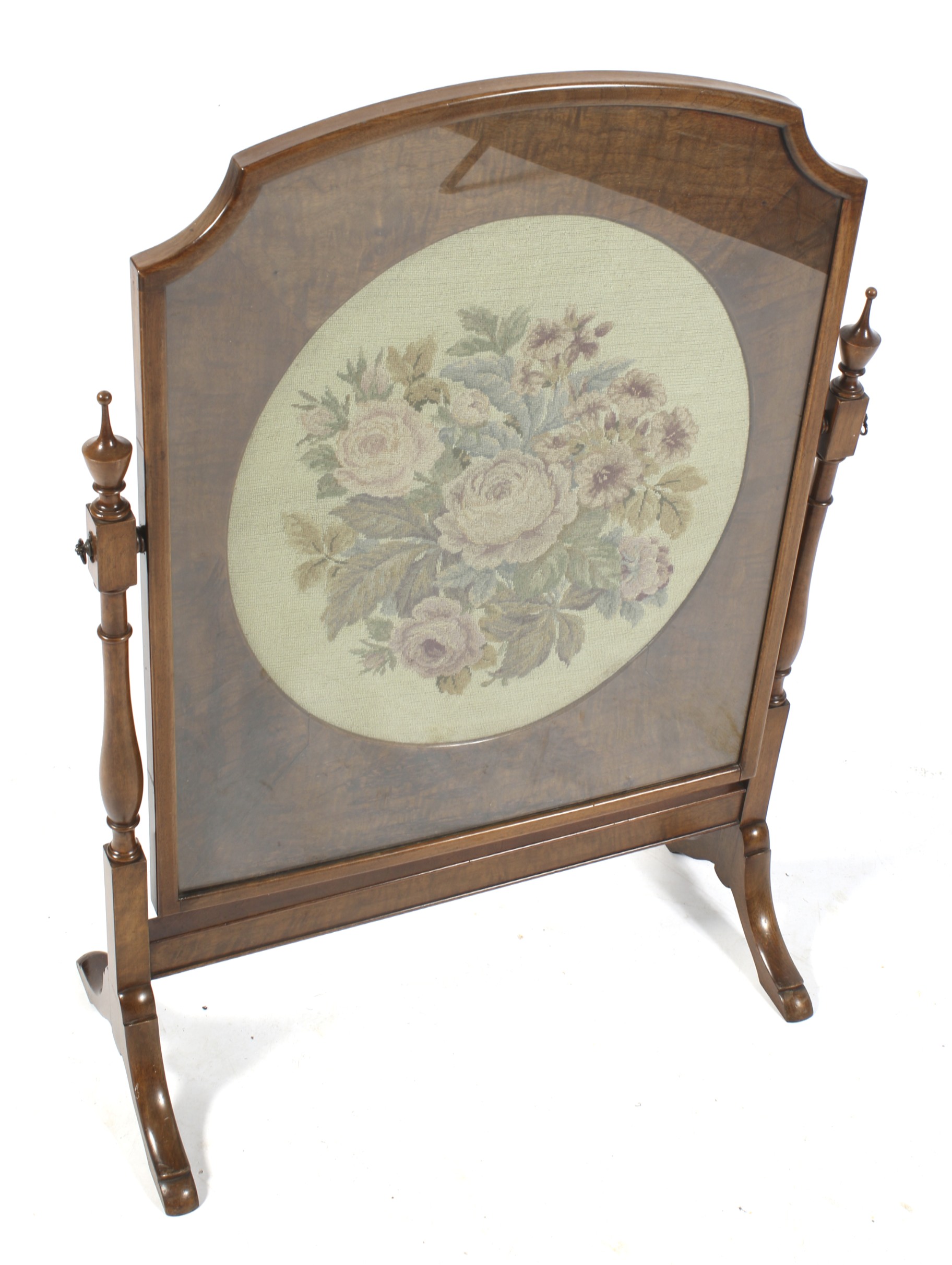 A mid-late 20th century walnut firescreen. - Image 2 of 2