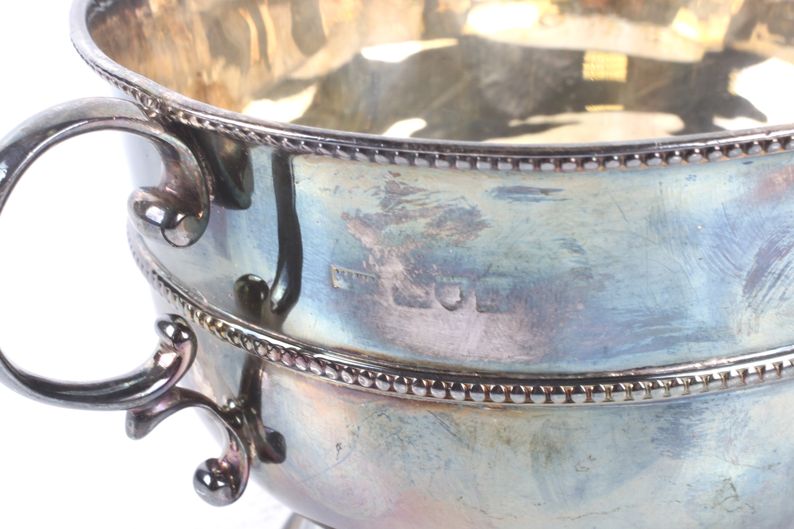 A silver round sugar bowl. - Image 2 of 2