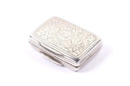 A William IV small silver vinaigrette.