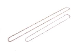 Two late Victorian gold necklaces.