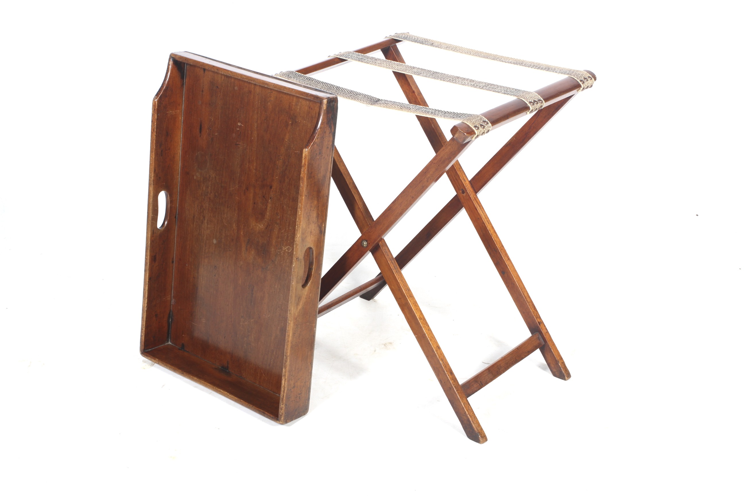 A 19th century mahogany butler's tray and stand. - Image 2 of 2