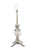 A late Victorian Arts and Crafts telescopic standard lamp.