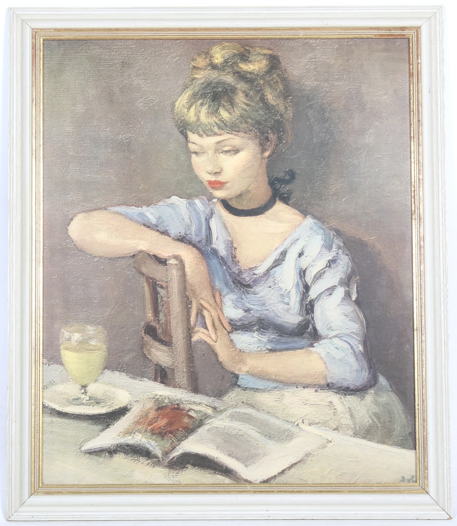 A portrait print after Marcel Dyf (1899-1985) - 'Claudine'. Framed. - Image 2 of 2