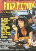 Pulp Fiction (1994) movie film advertising poster. A Quentin Taratino film, Miramax, made in EEC.