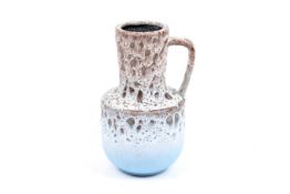A mid-century Steuler West German Fat lava drip glaze vase #141/20.