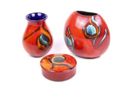 A group of three assorted late 20th century Poole Pottery items.