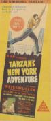 Tarzan's New York Adventure (1942) movie film poster. MGM, starring Johnny Weissmuller.
