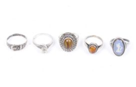 Five lady's rings.