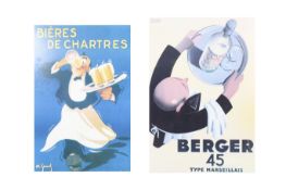 Two reproduction French advertising posters.