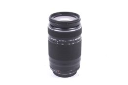 An Olympus OM System M.Zuiko Digital 75-300mm f4.8-6.7 II ED mirrorless camera lens.